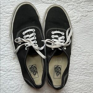 Vans Black and White Canvas Sneakers